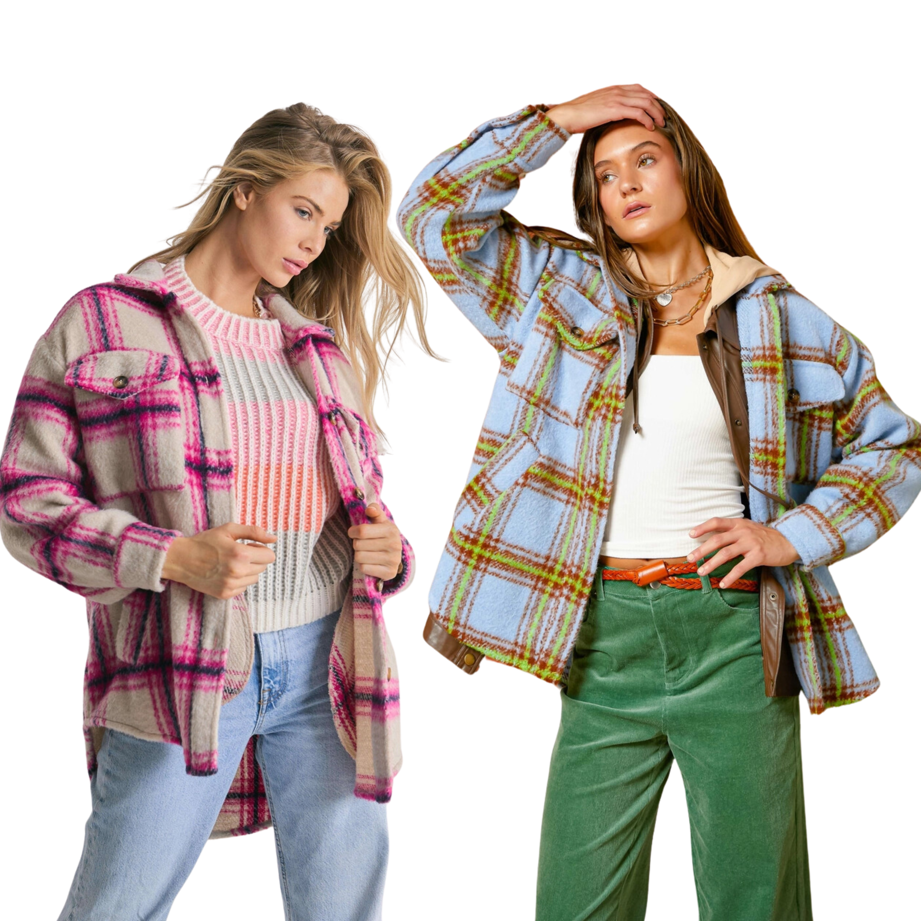 Image of Plus Loose Fit Shirt Jacket Shirket