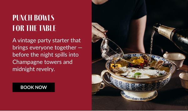 A vintage party starter that brings everyone together — before the night spills into champagne towers and midnight revelry.