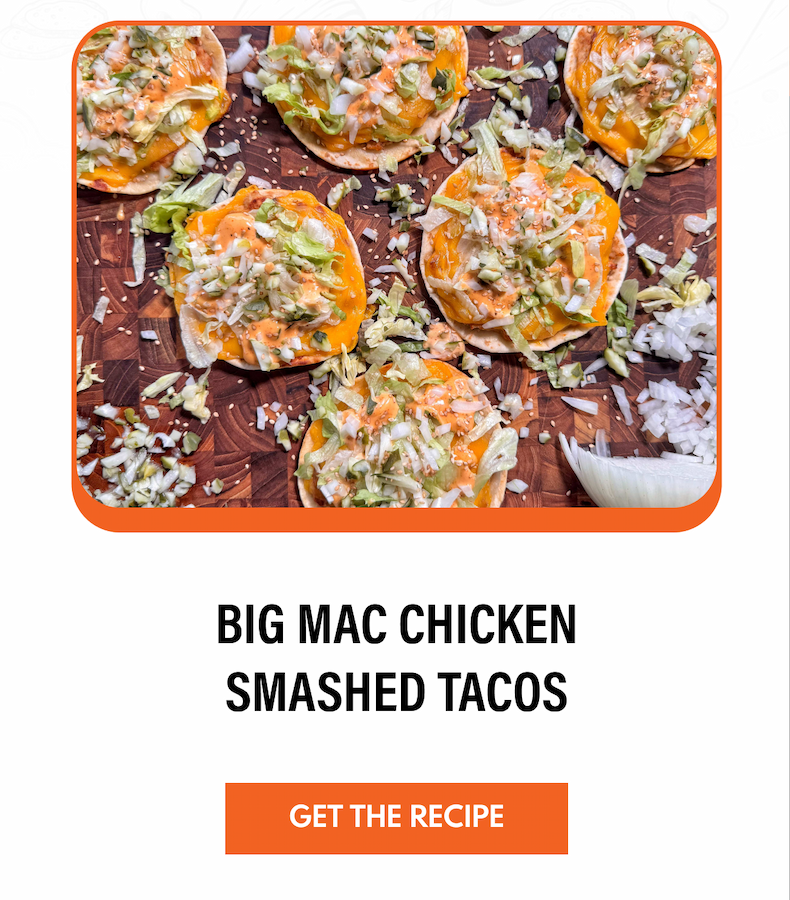Big Mac Chicken Smashed Tacos