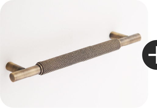 Image of Brayden Knurled Solid Brass Cabinet Pull