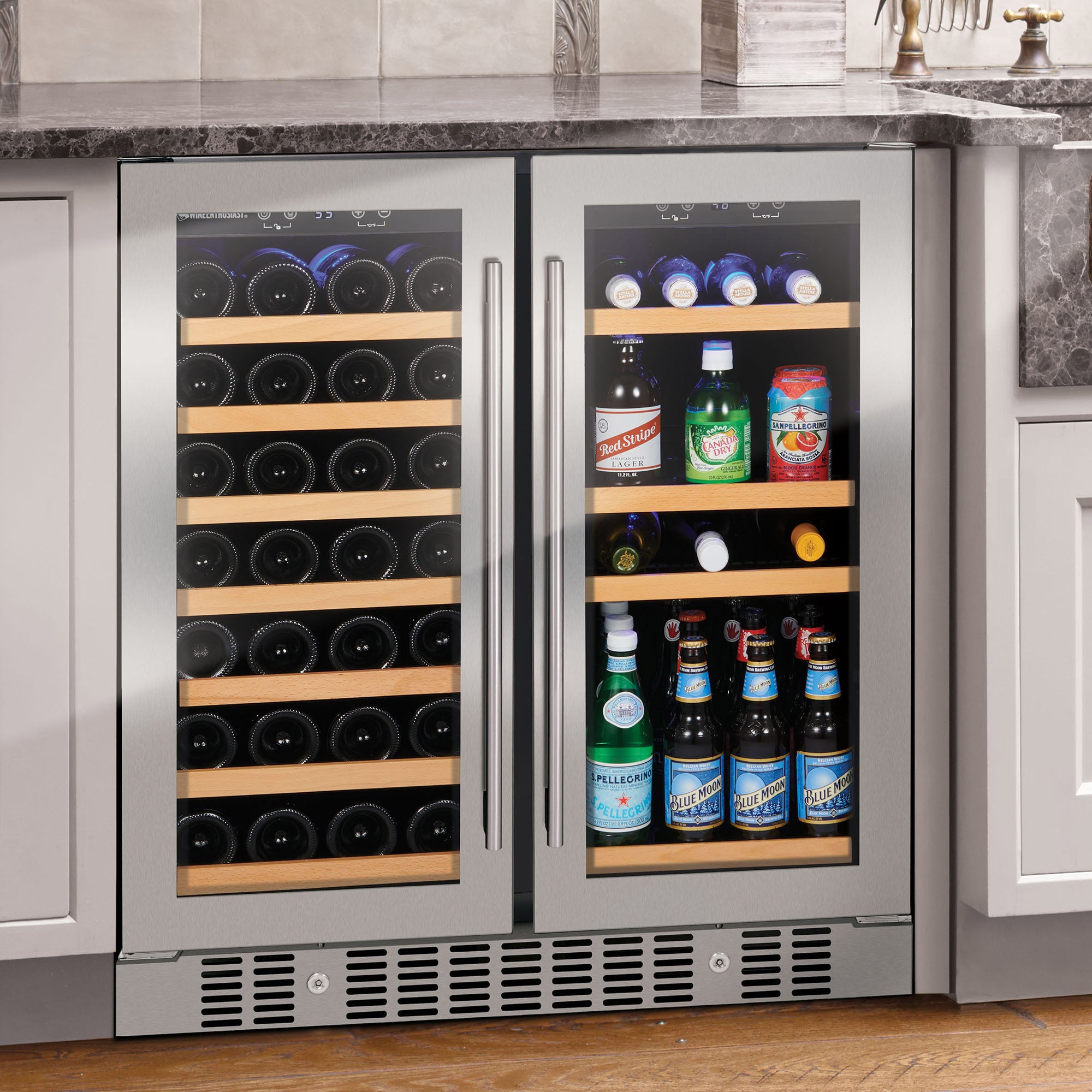 Wine Enthusiast SommSeries 2-Door Dual Zone Wine and Beverage Center