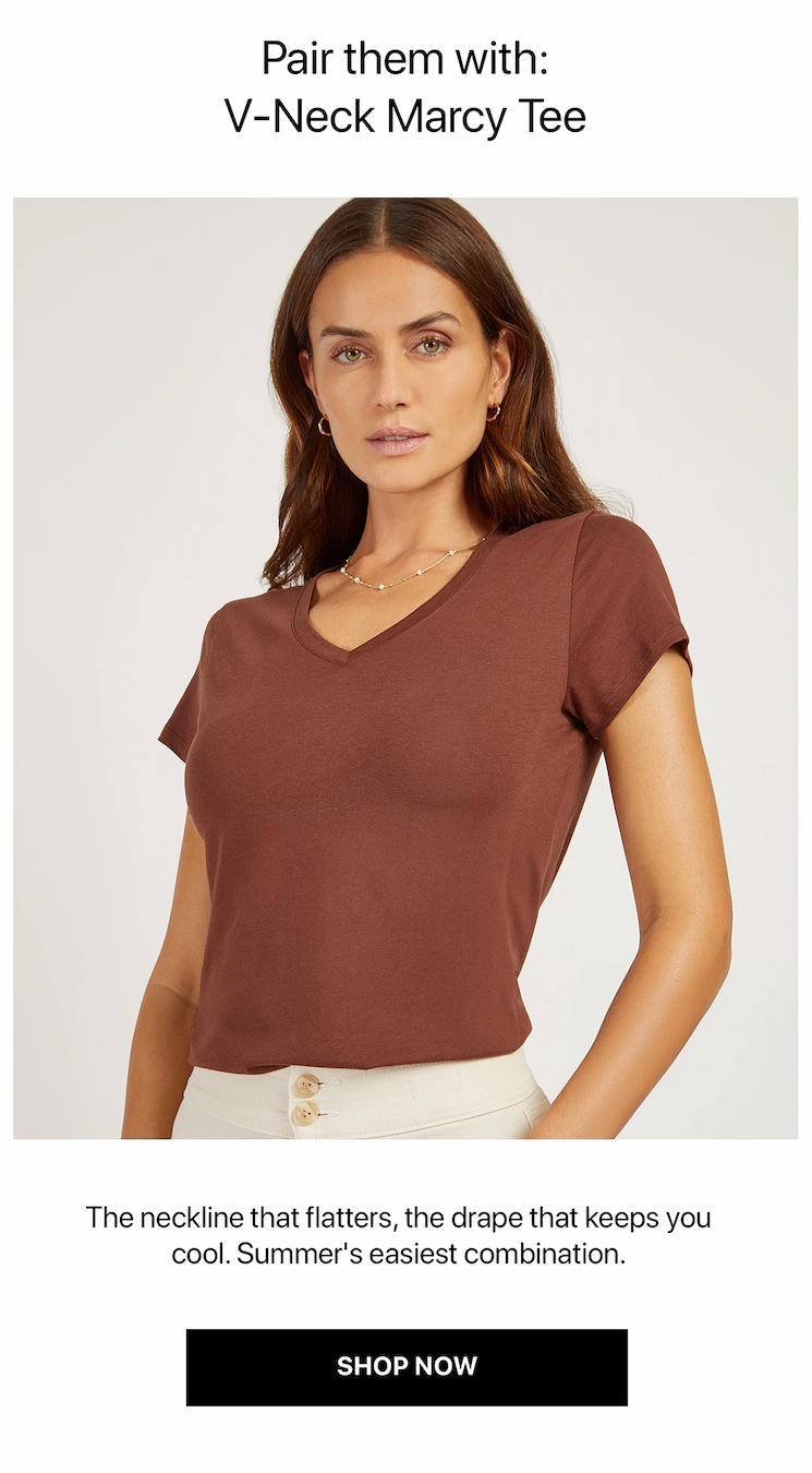 Fitted V-Neck Marcy Tee