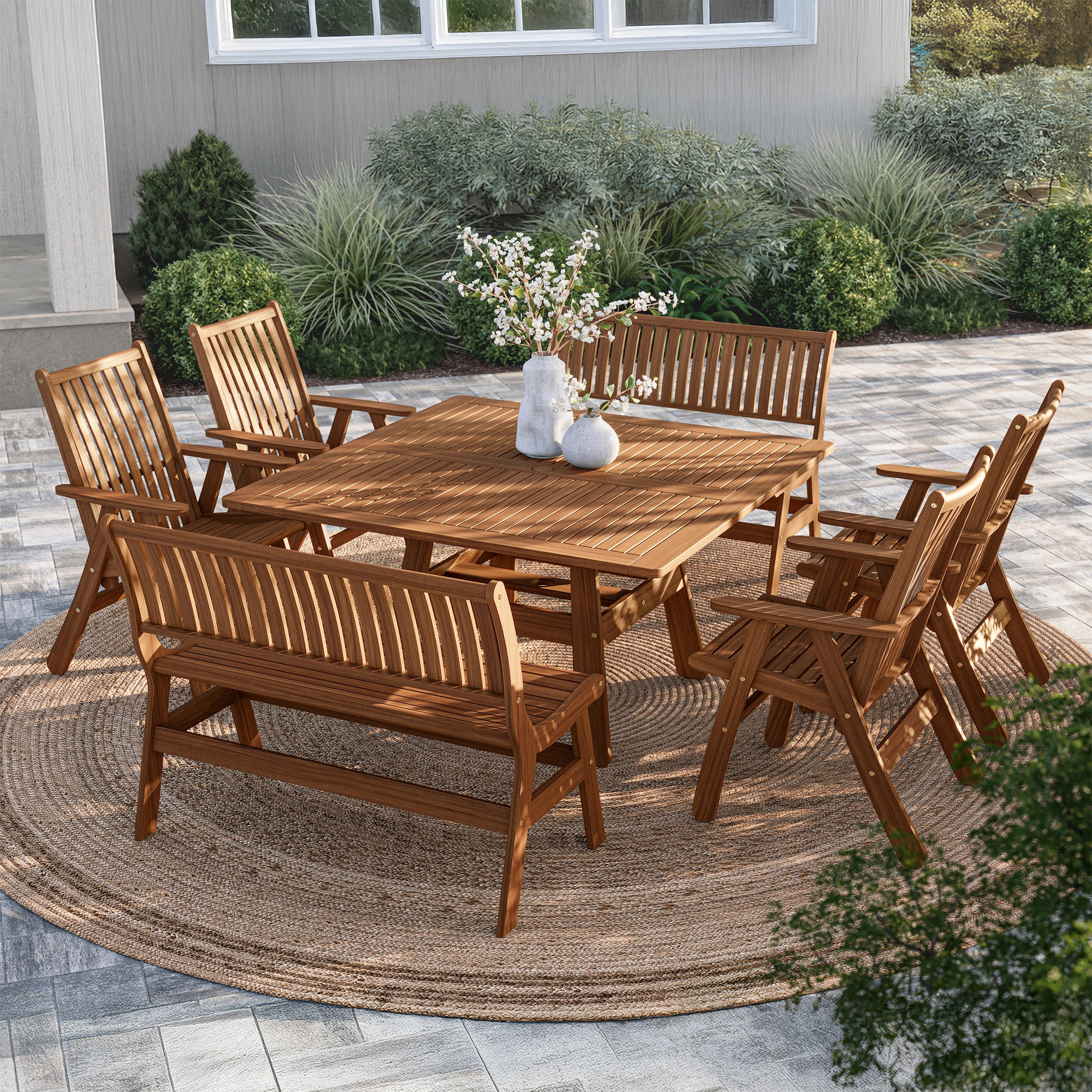 Jensen Outdoor The Beechworth 7-piece Outdoor Patio Dining Set
