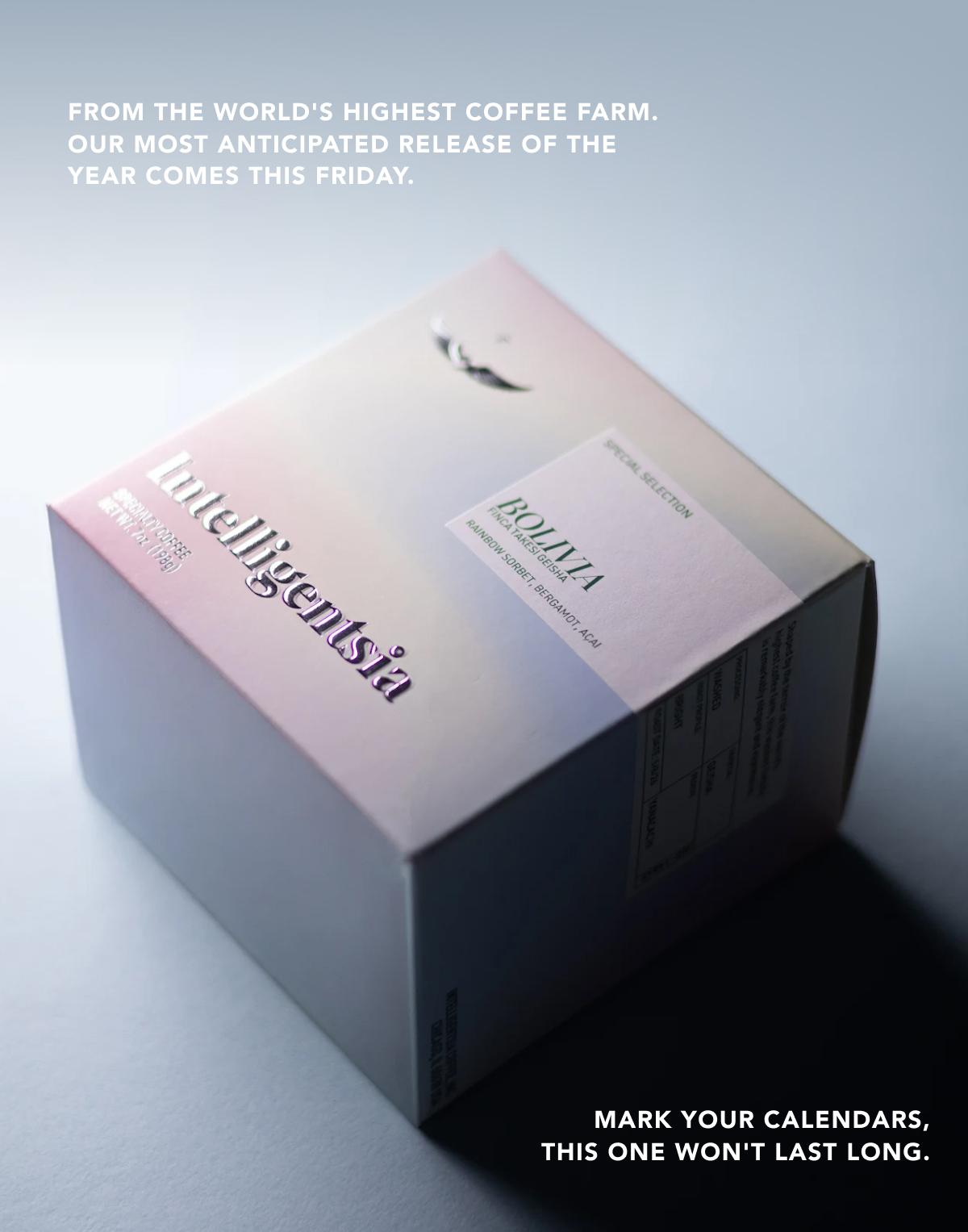 From the world's highest coffee farm. Our most anticipated release of the year comes this Friday. Mark your calendars, this one won't last long. 