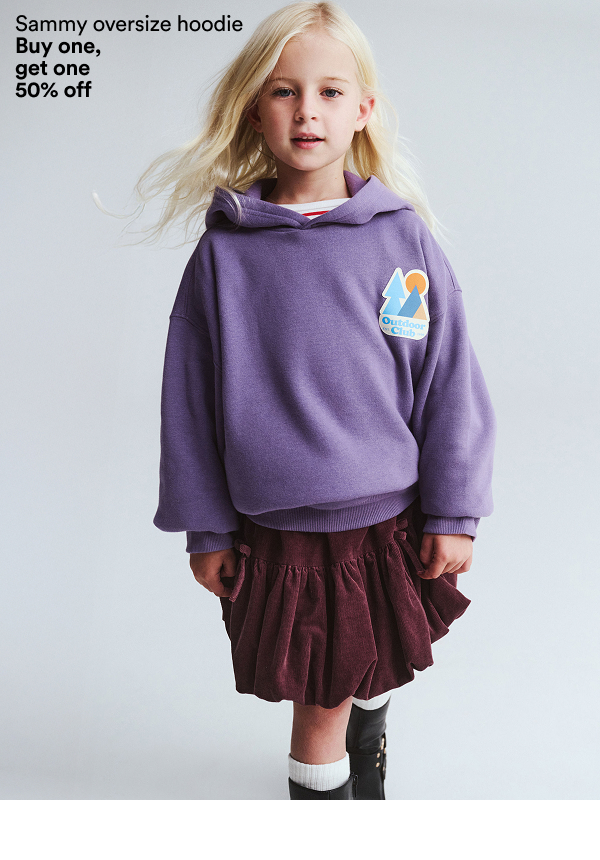 Sammy oversize hoodie           BUY ONE, GET ONE 50% OFF