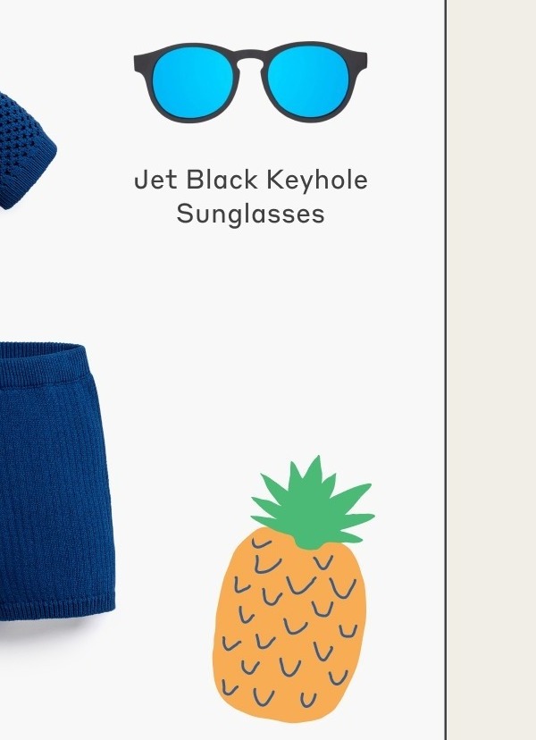 Jet Black Keyhole Sunglasses