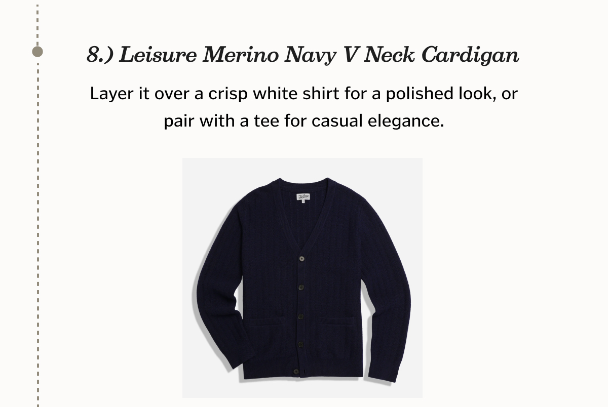 Leisure Merino Navy V Neck Cardigan