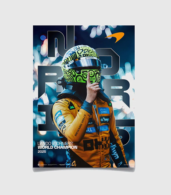 2025 Lando Norris Drivers' World Champion Official Poster