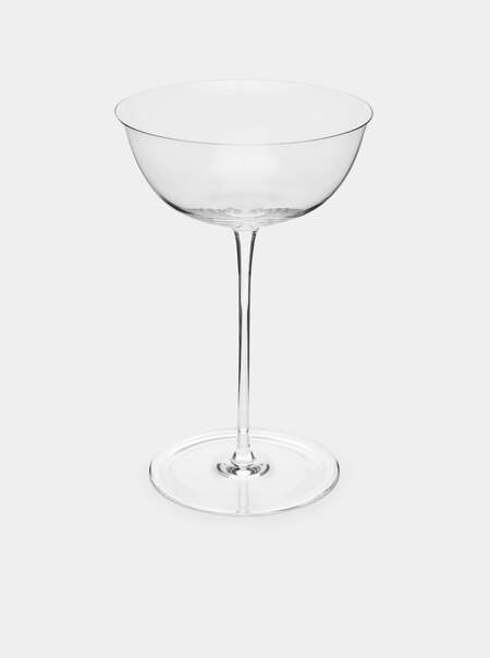Josef Hoffmann Patrician Hand-Blown Crystal Champagne Coupes (Set of 2)