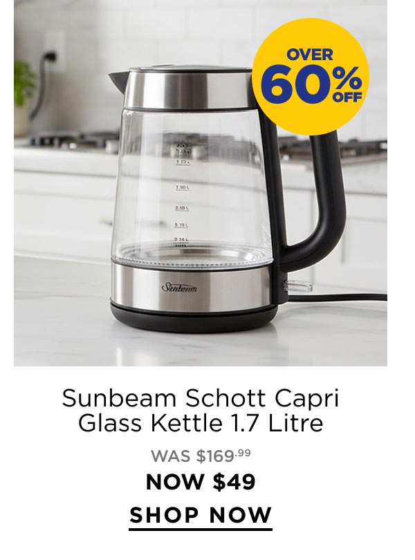 Sunbeam Schott Capri Glass Kettle 1.7 Litre 