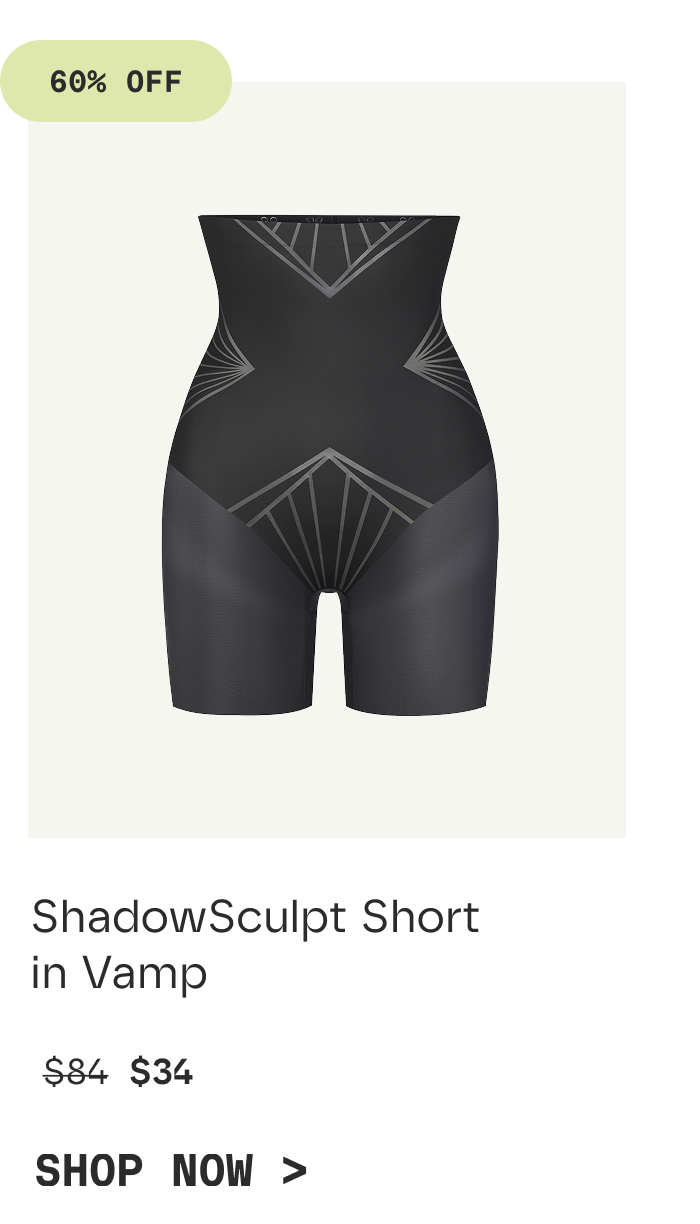 50% OFF | ShadowSculpt Short in Vamp | $34 | SHOP NOW