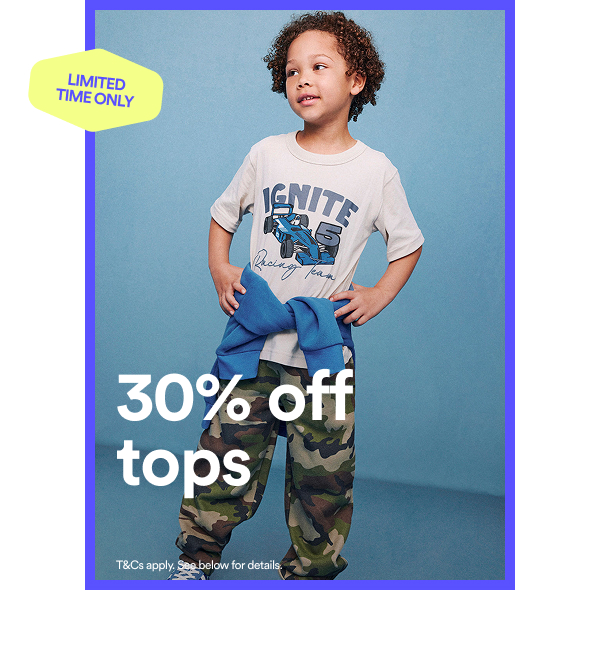 Click here to shop 30% off tops