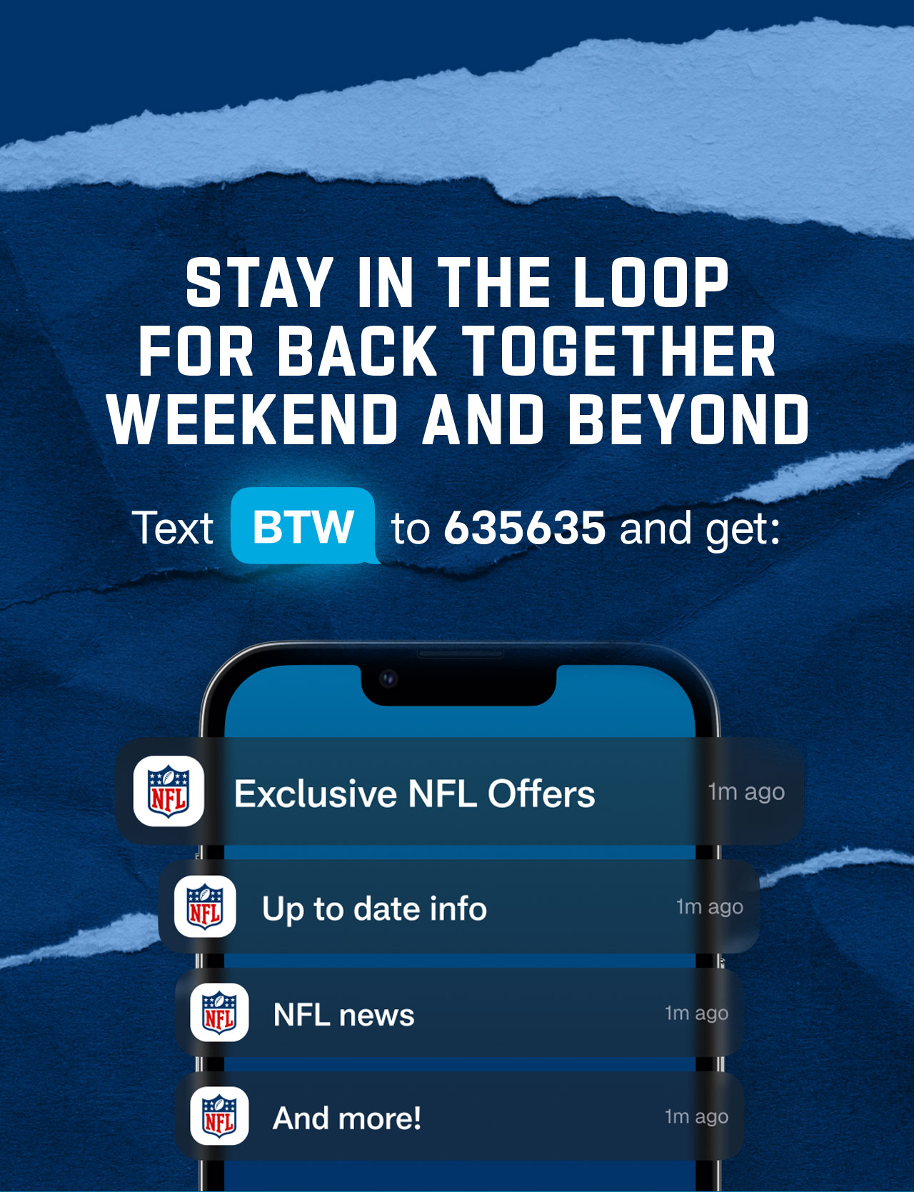 Stay in the loop for Back Together Weekend