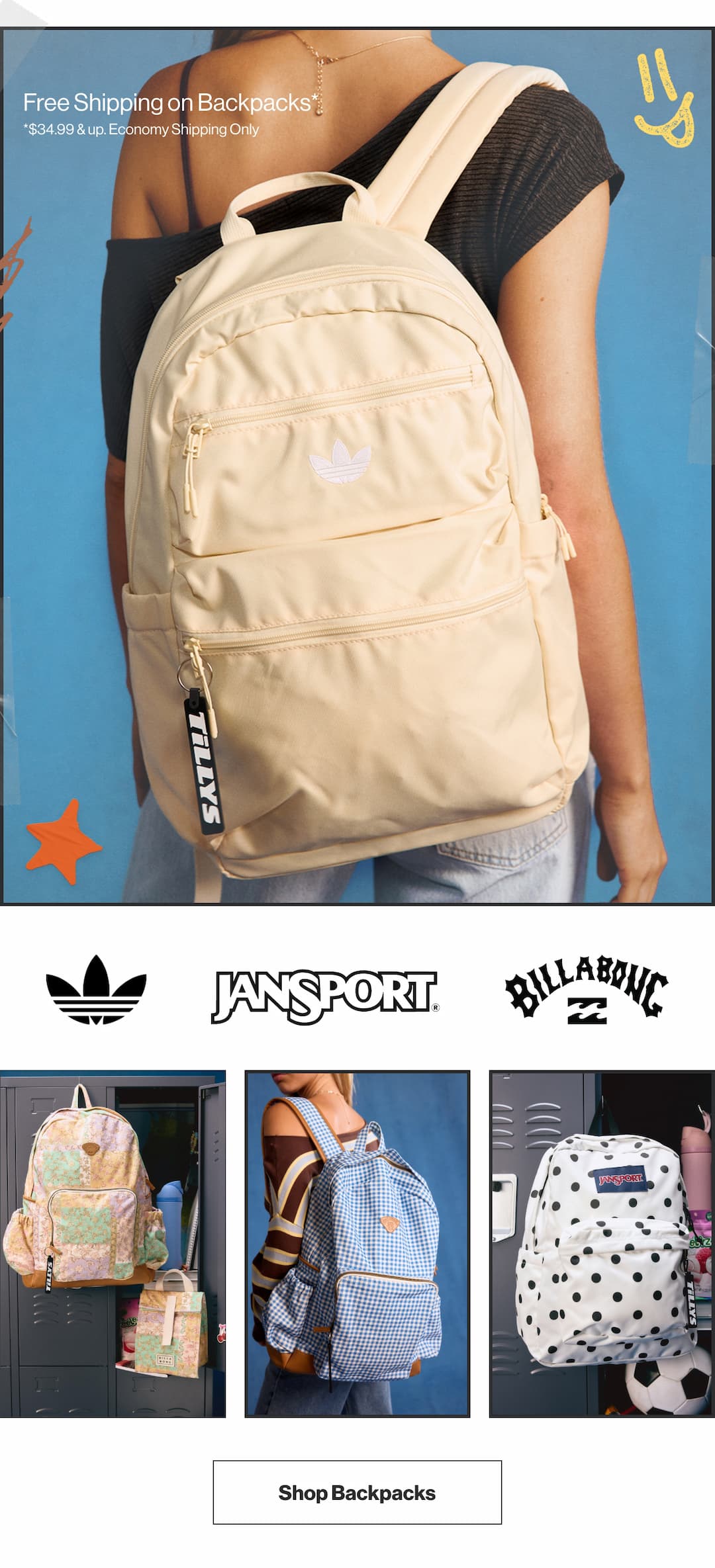 Free Shipping on Select Backpacks