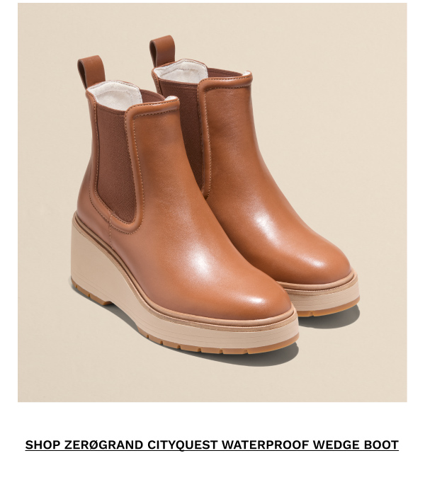 SHOP ZERØGRAND CITYQUEST WATERPROOF WEDGE BOOT