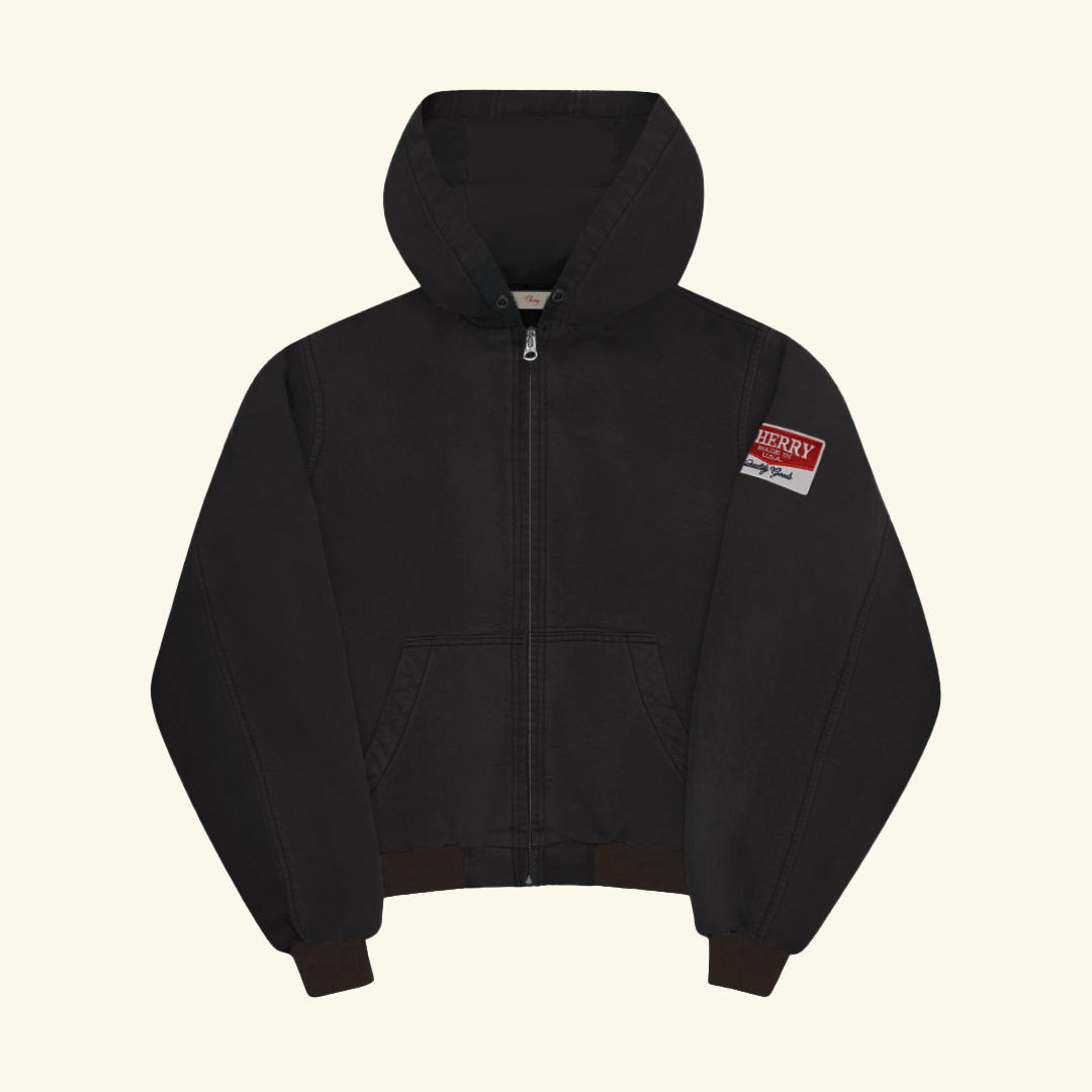 Image of Hooded Work Jacket (Vintage Black)