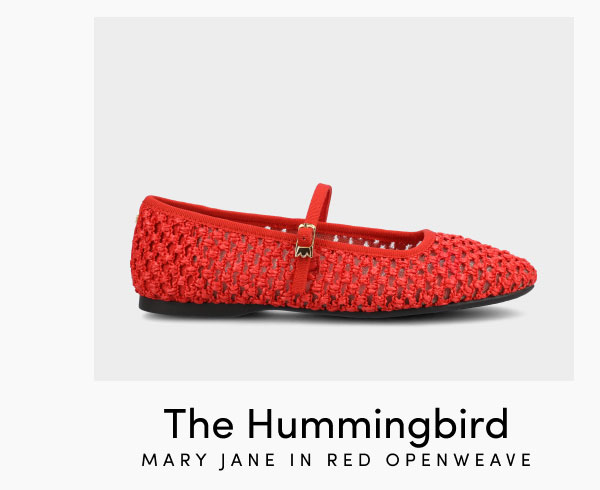 The Hummingbird Mary Jane In Red Openweave