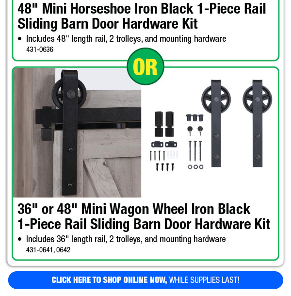 Your Choice Oil-Rubbed Bronze Sliding Barn Door Trolley 2-Pack or 48