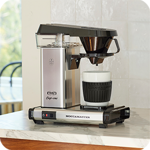 Cup-One Moccamaster brewer in Polished Silver