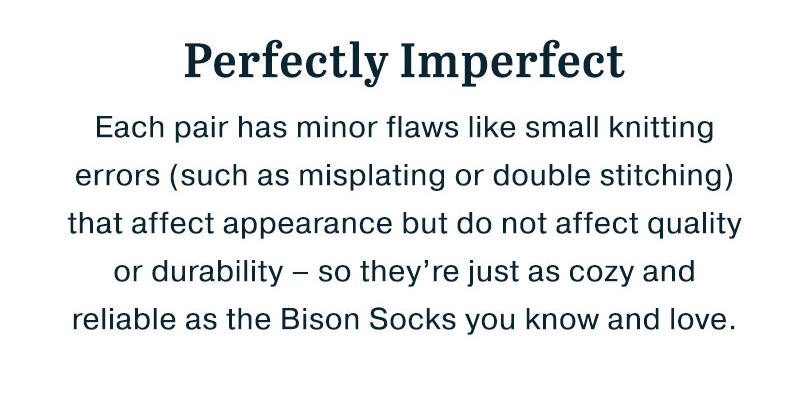 Imperfect Bison Socks