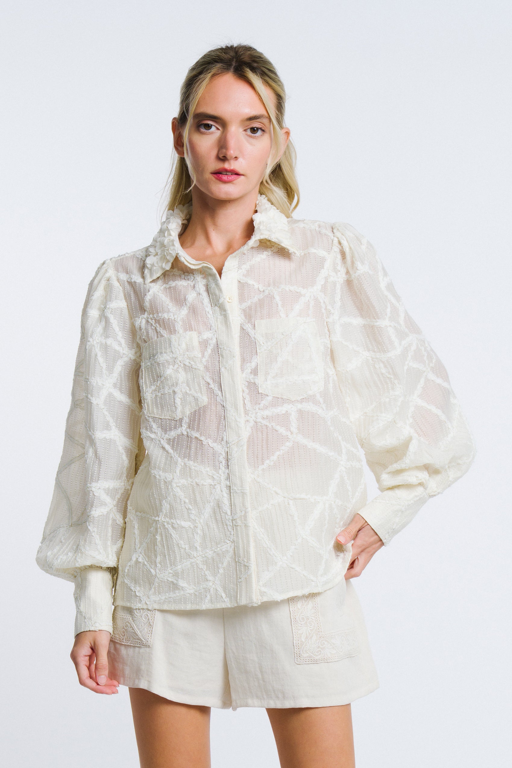 Image of Jardin Long Sleeve Button Up Top