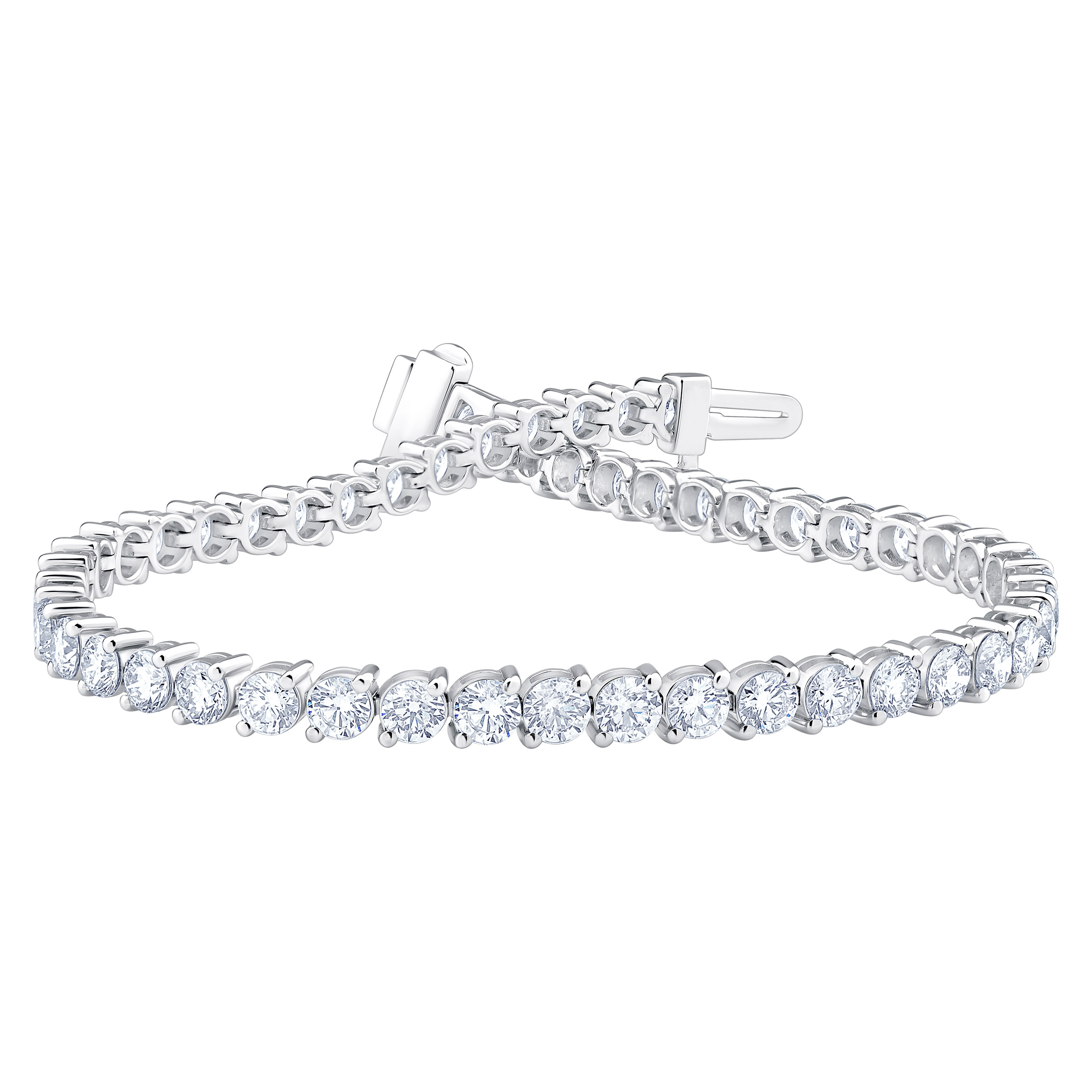 Round Brilliant 6.00 ctw Diamond 14kt White Gold Tennis Bracelet