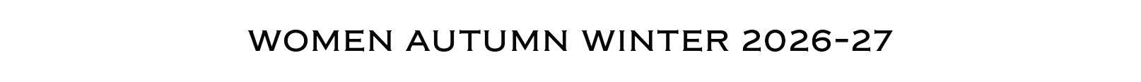 Women Autumn Winter 2026-27
