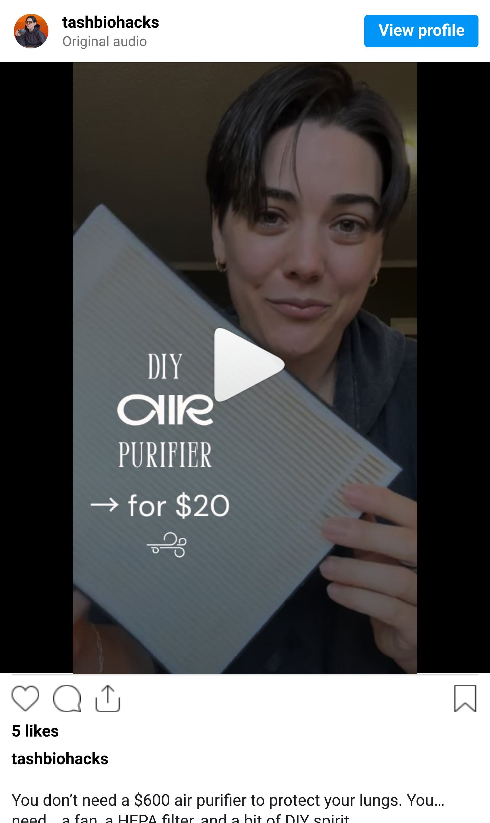Instagram reel screenshot