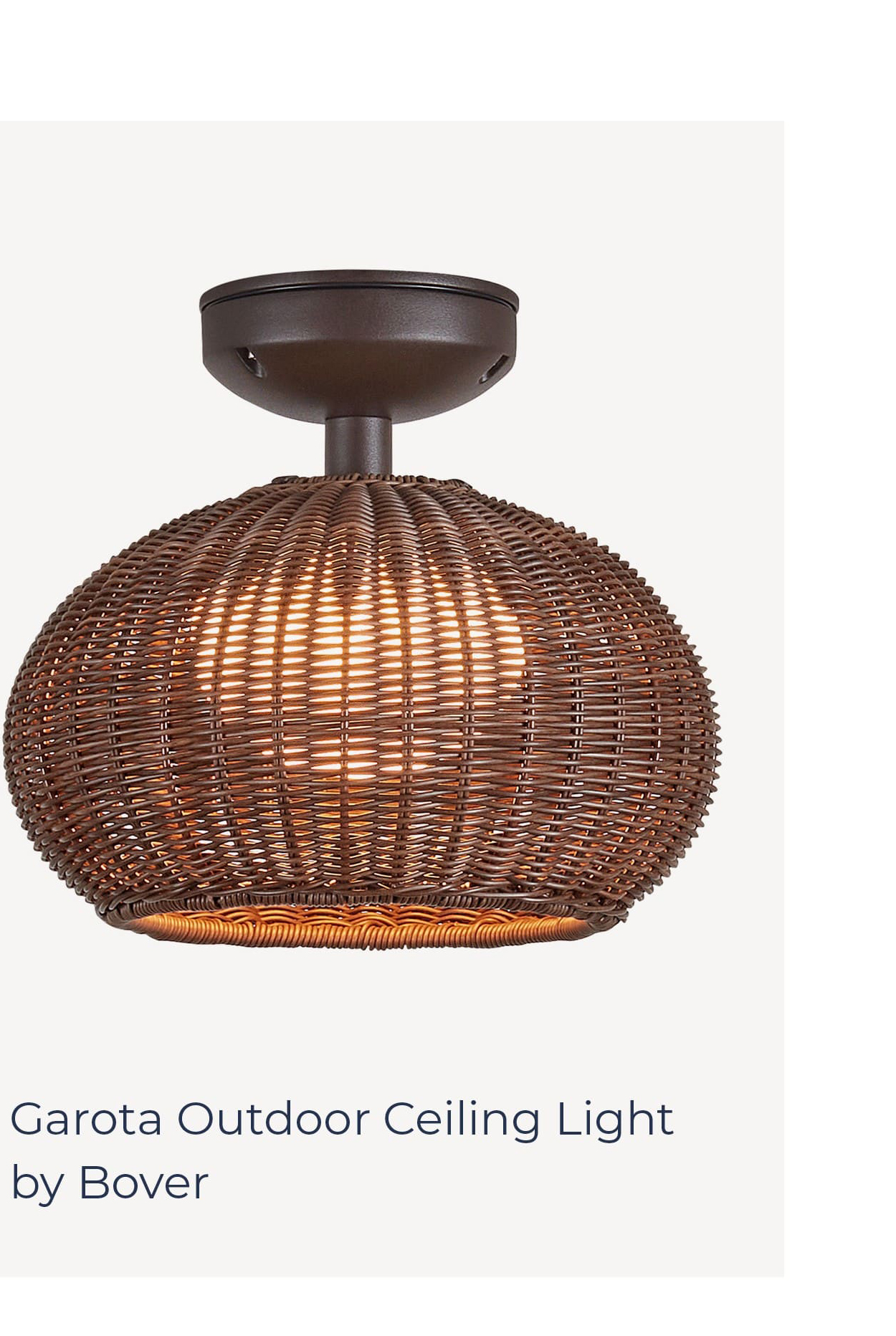 Garota Outdoor Ceiling Light by Bover