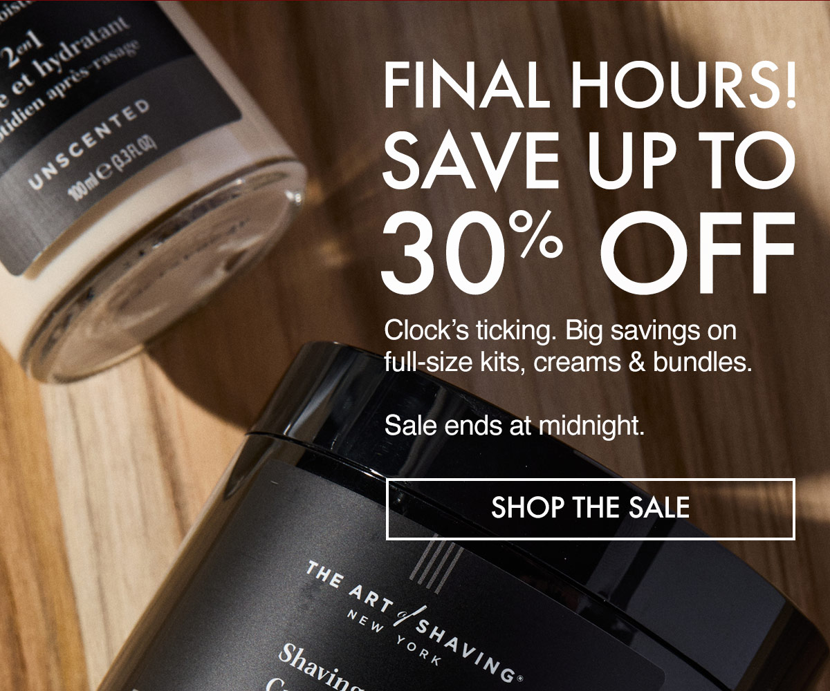 Shop now and save up to 30% on top-tier grooming essentials. 
