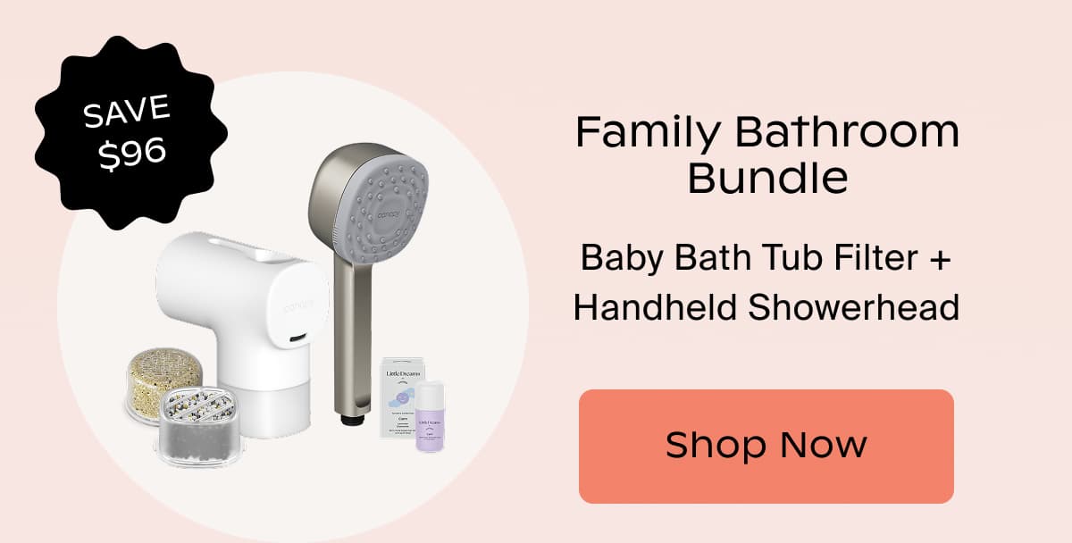 Family Bathroom Bundle | Baby Bath Tub Filter + Handheld Showerhead | Shop Now