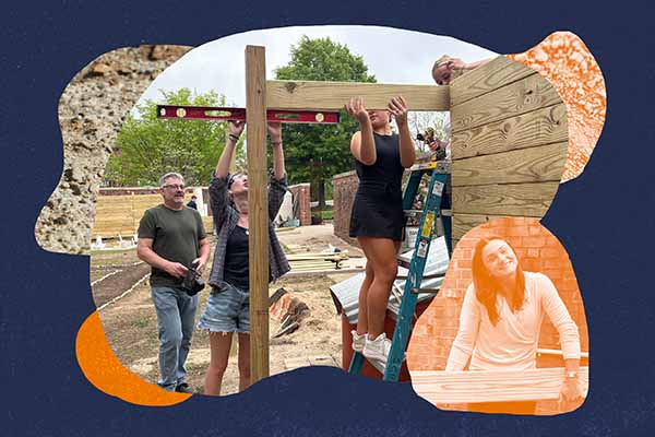 Students transform vacant lot into a sculpture garden ‘where memory lives’