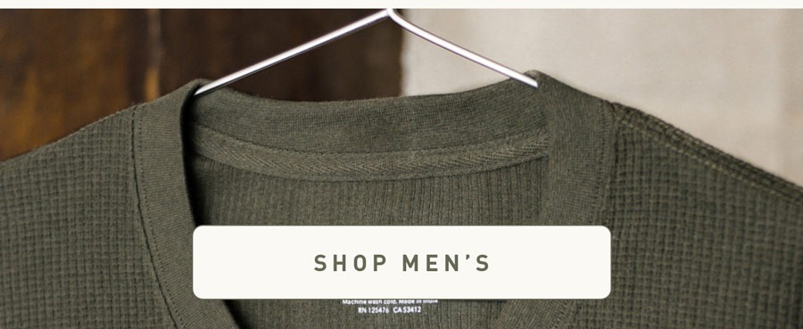 Men's Recycled Waffle Henleys