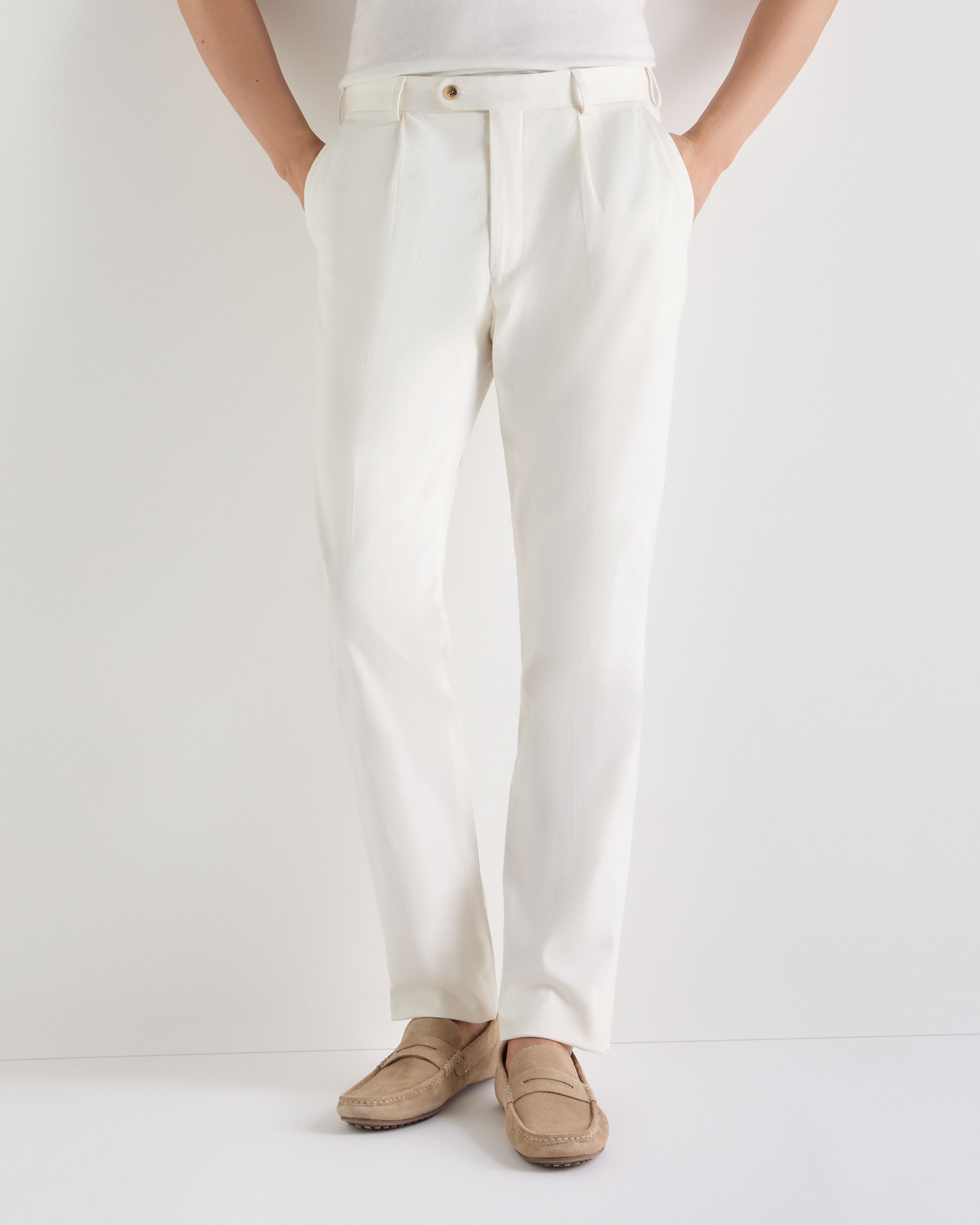 Image of Men's Atrani Cotton Trousers White