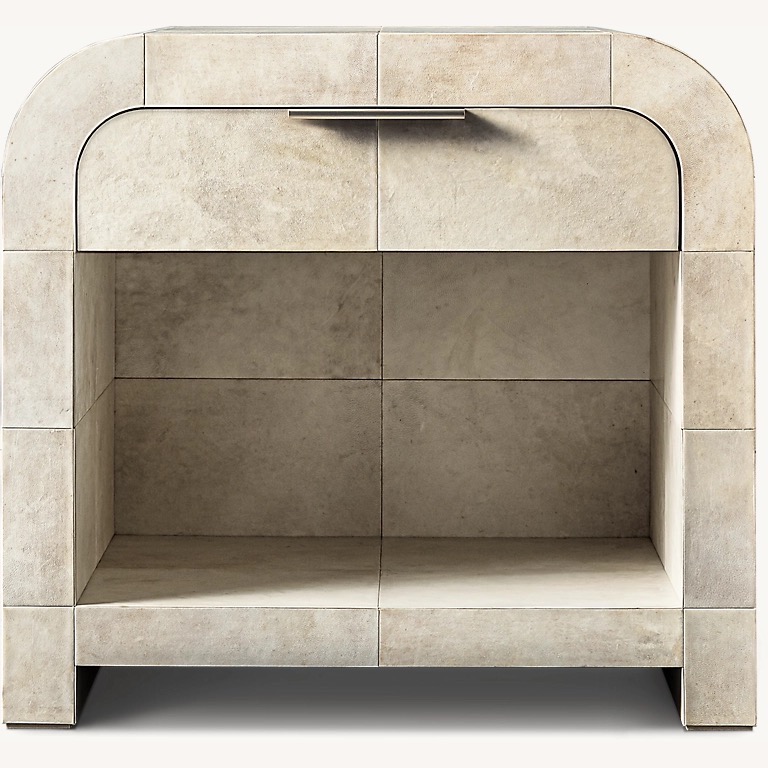 Image of Restoration Hardware Lucien Parchment Nightstands