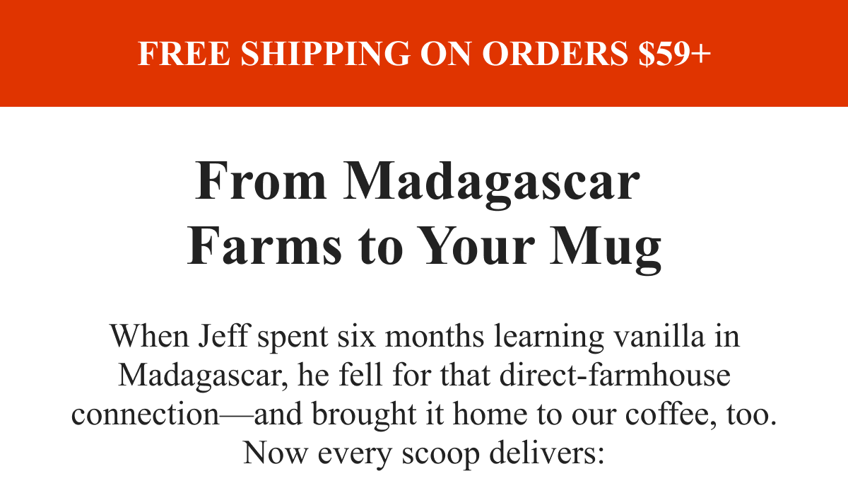 FREE SHIPPING ON ORDERS $59+