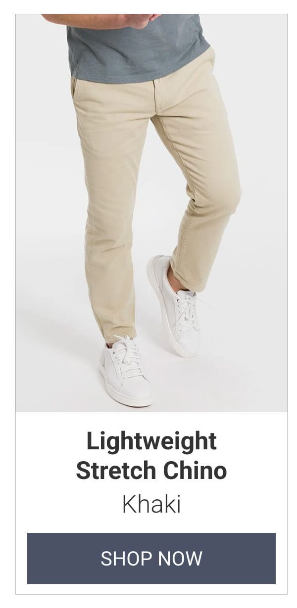 Khaki Lightweight Stretch Chino