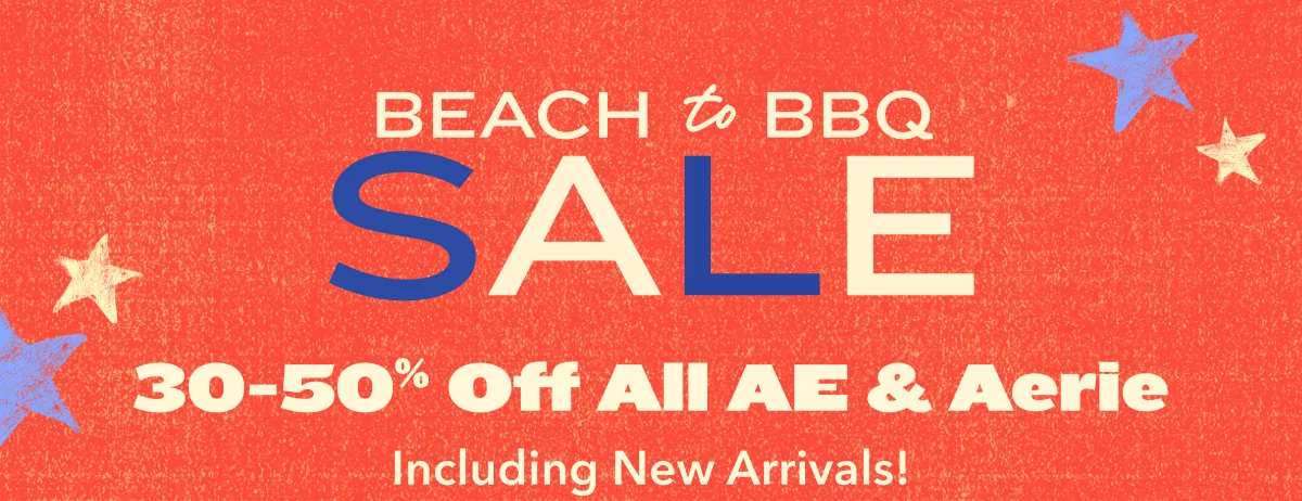 Beach to BBQ Sale | 30-50% Off AE & Aerie Including New Arrivals