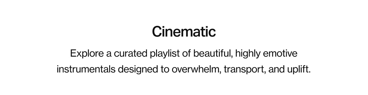Cinematic playlist