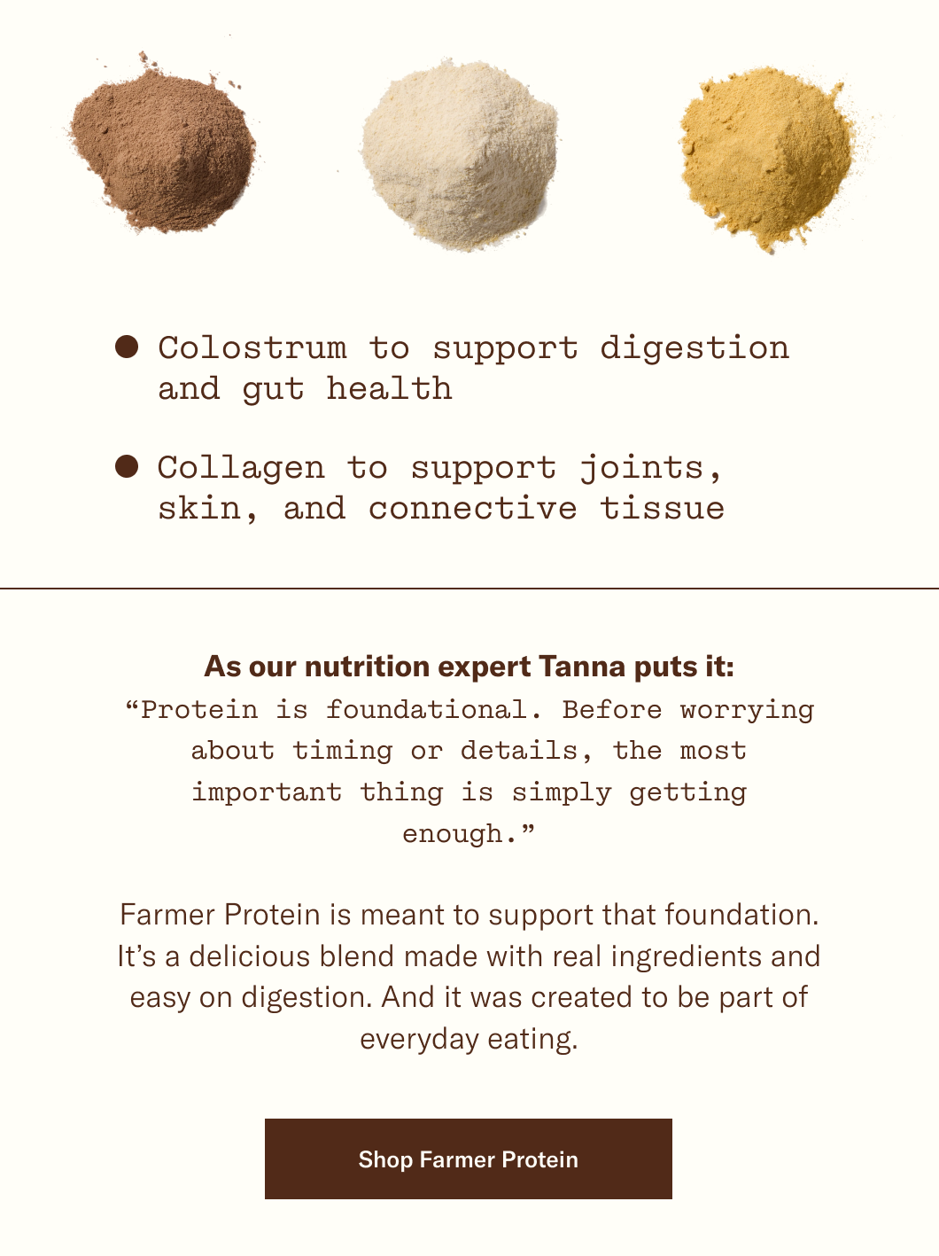 Ballerina Farm | Shop Farmer Protein
