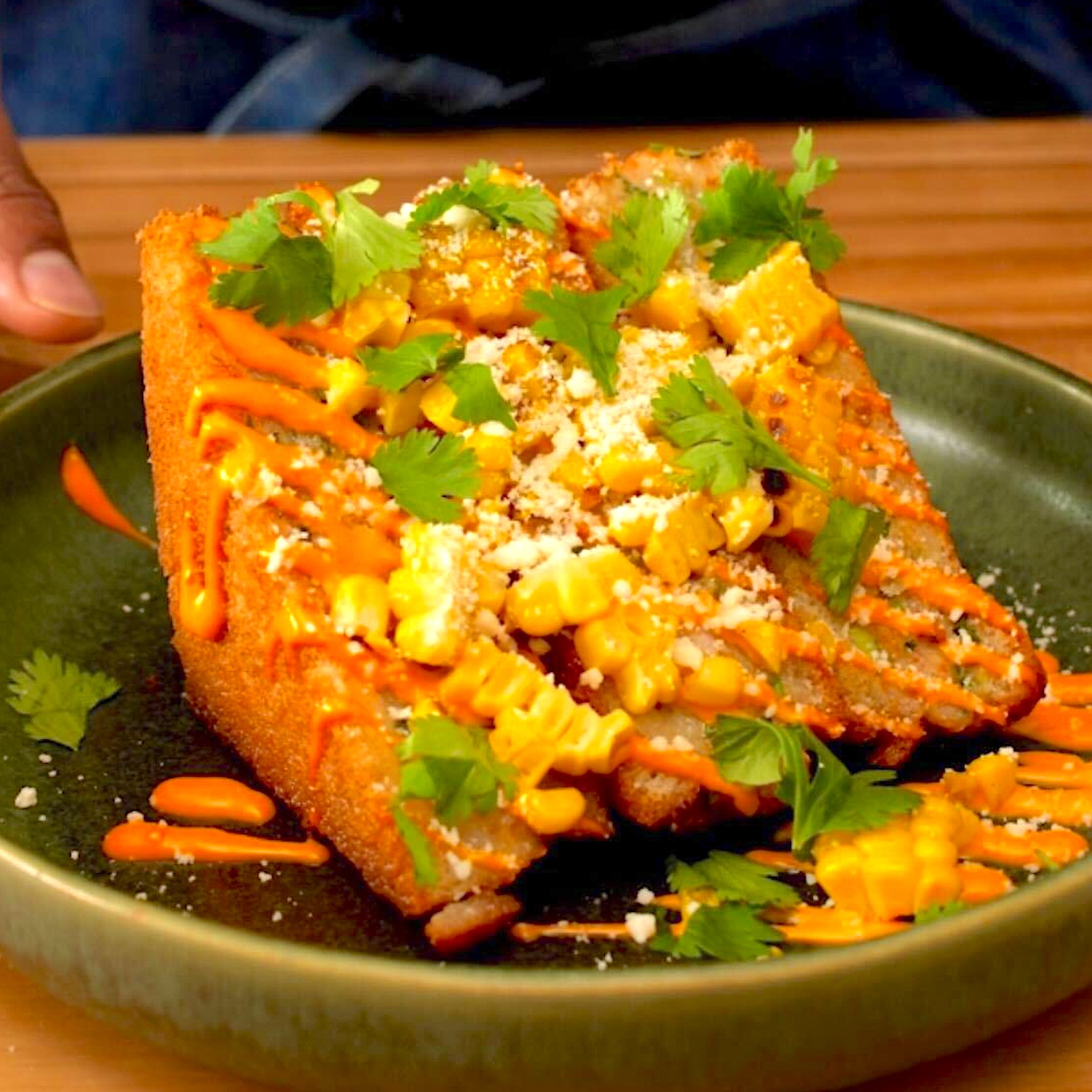 Elote Shrimp Toast