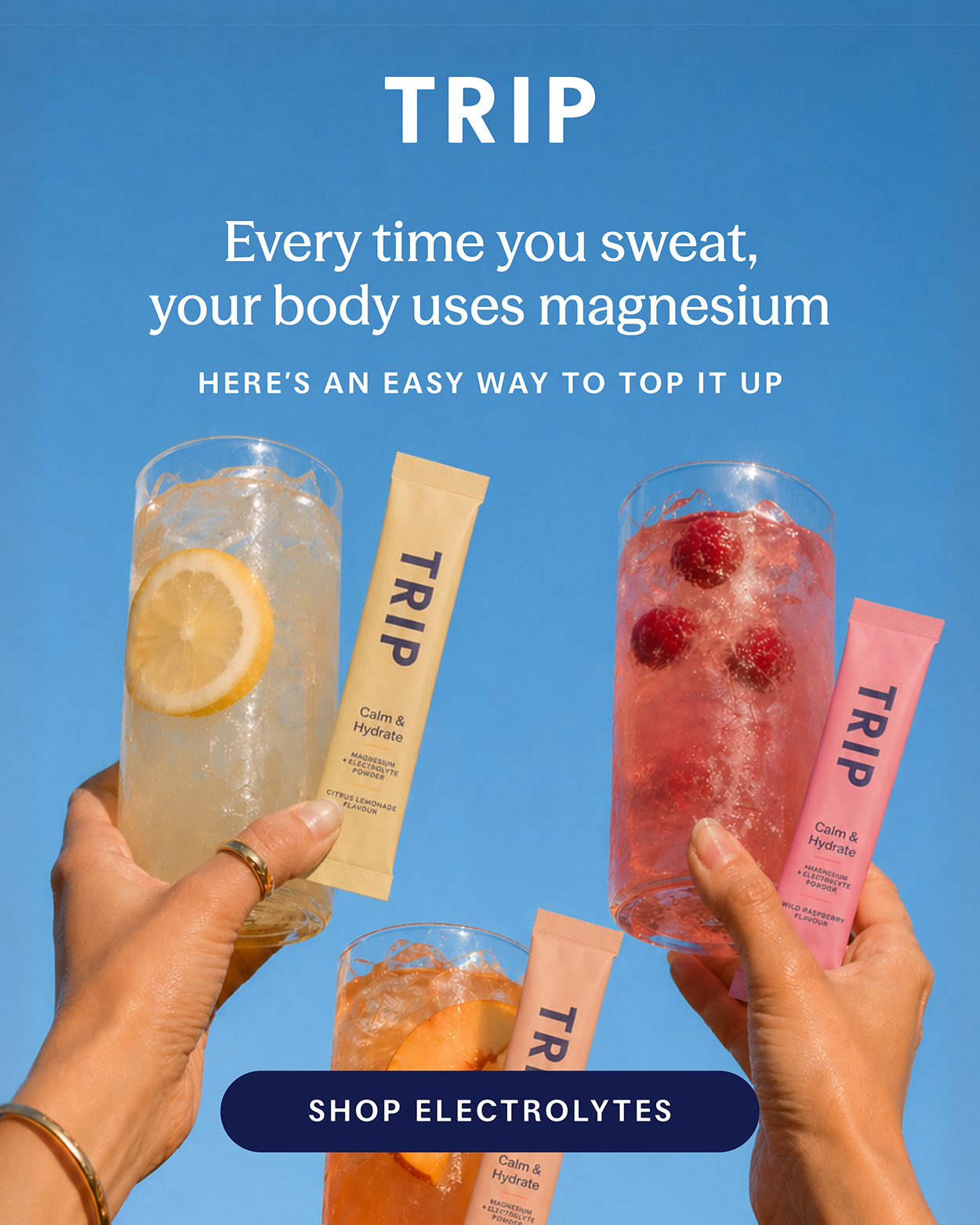 Every time you sweat, your body uses magnesium