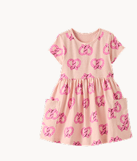 Playground Dress with Pockets | Pretzels on Pink Cream