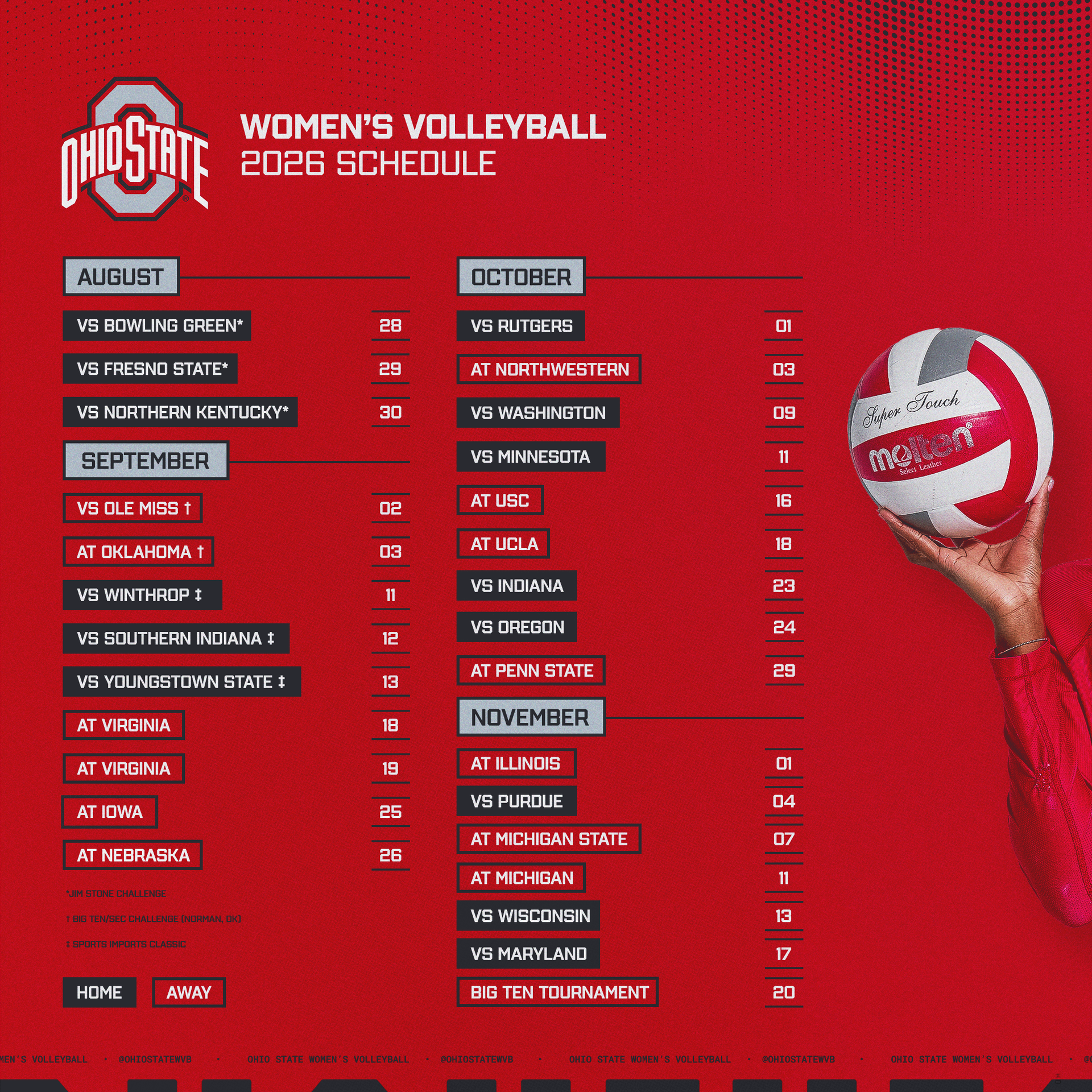 Ohio State Women's Volleyball | 2026 Schedule