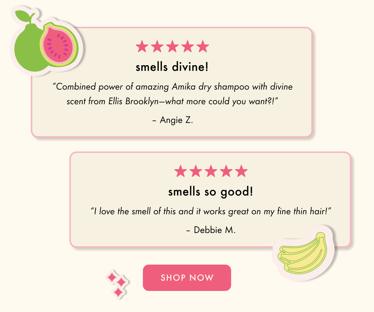 5 star reviews for guava granita perk up dry shampoo