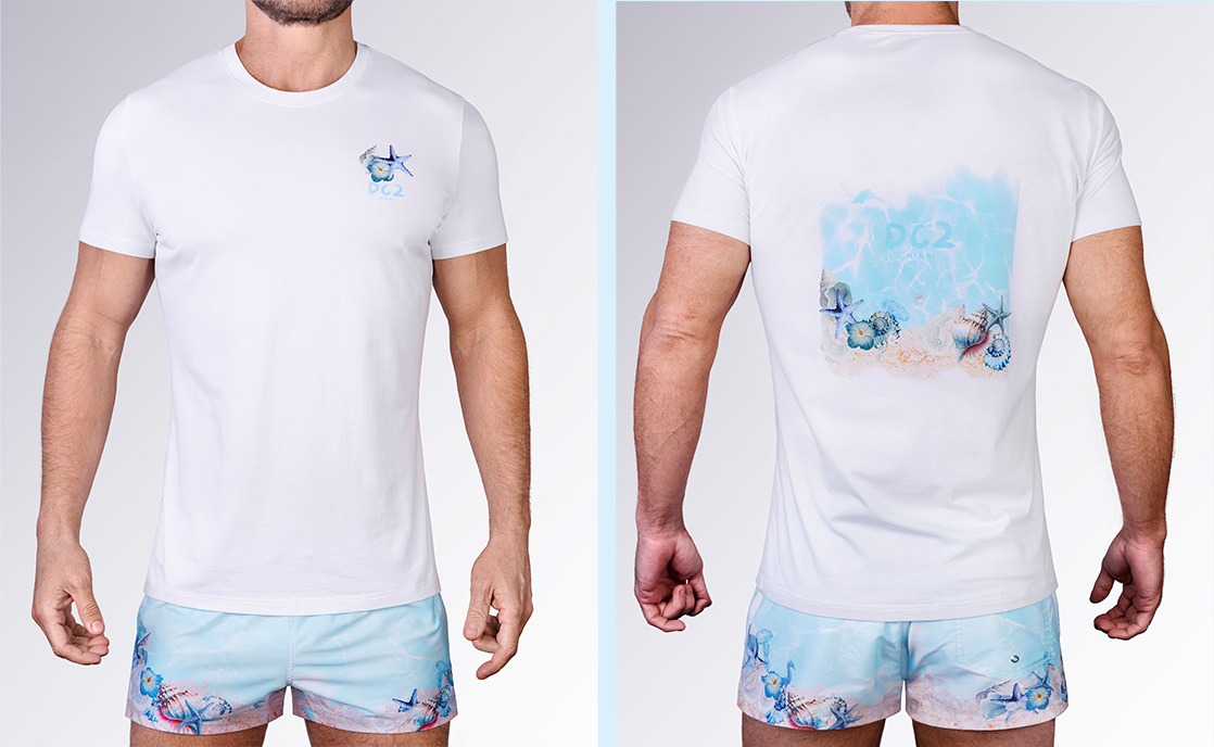 CORAL WAY - Cotton Graphic T-Shirt