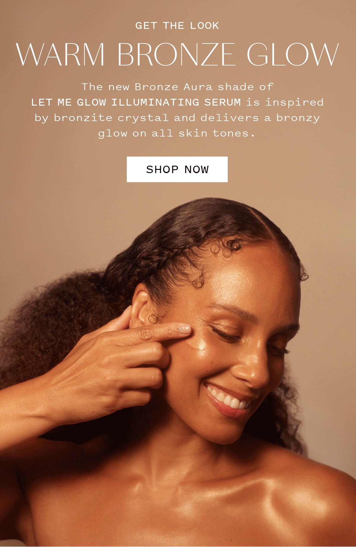 Get the look! Warm bronze glow in NEW bronze aura 