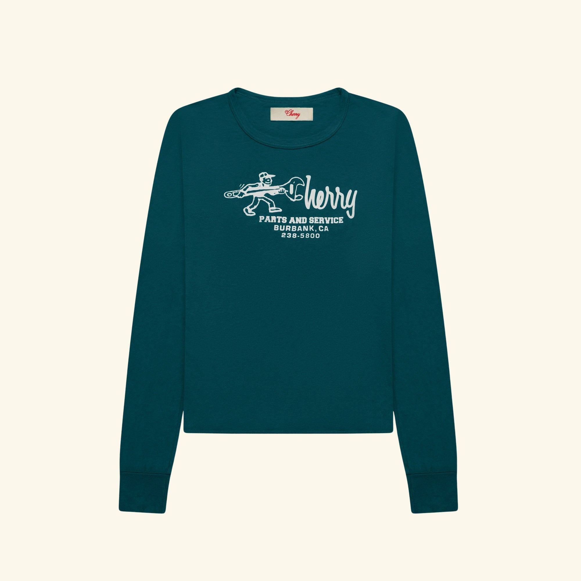 Image of Women's Parts and Service Long Sleeve Tee (Emerald)