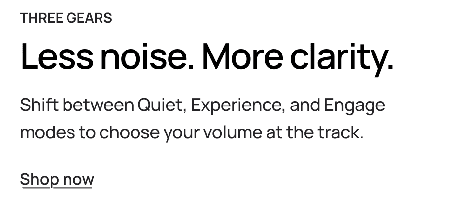 Less noise. More clarity