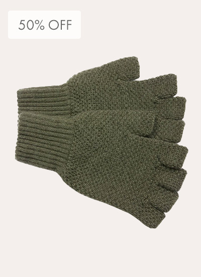British Wool Fingerless Gloves